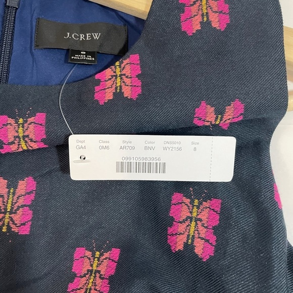 NWT J.Crew Butterfly Jacquard Sheath Dress - Picture 6 of 9